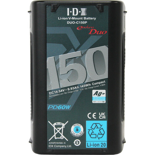 IDX DUO-C150P｜Li-Ion V-Mount電池